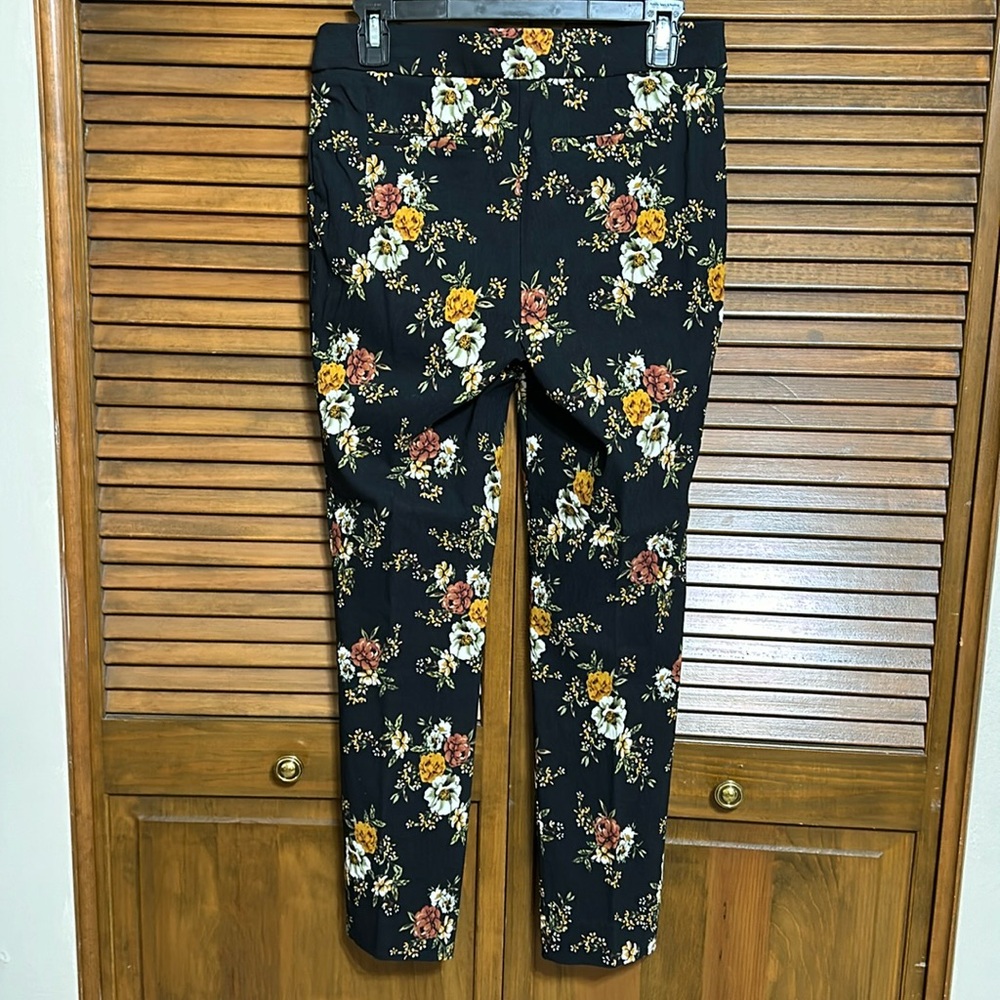 Jules & Leopold Black Floral Pull-on Dress Pants Size S - Picture 3 of 6